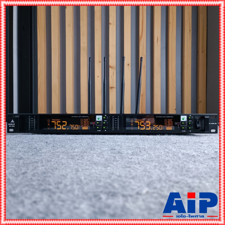 MICROTECH MT-999A ไมค์ลอยมือถือคู่UHF ไมโครเทค ไมค์ไร้สาย ย่าน UHF คลื่นความถี่ใหม่ 4 เสา MT 999 A MT999A เอไอ-ไพศาล +++