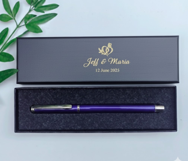 ไอเดีย ของขวัญ ของแจก ลูกค้าปีใหม่ ของชำร่วยงานแต่งงาน ปากกาลูกลื่น สลักชื่อ พร้อมกล่อง ทำ logo 319924