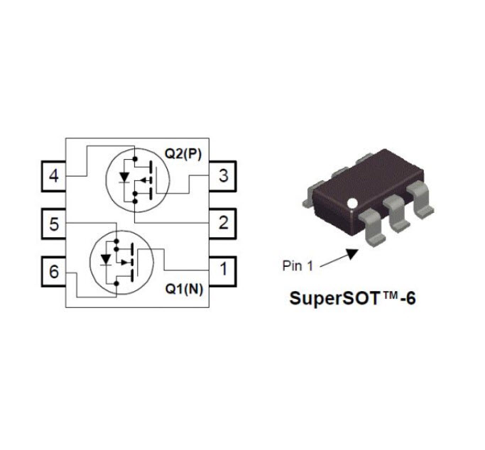 FDC6420C 20V (SOT23-6) N & P-Channel PowerTrench® MOSFETs
