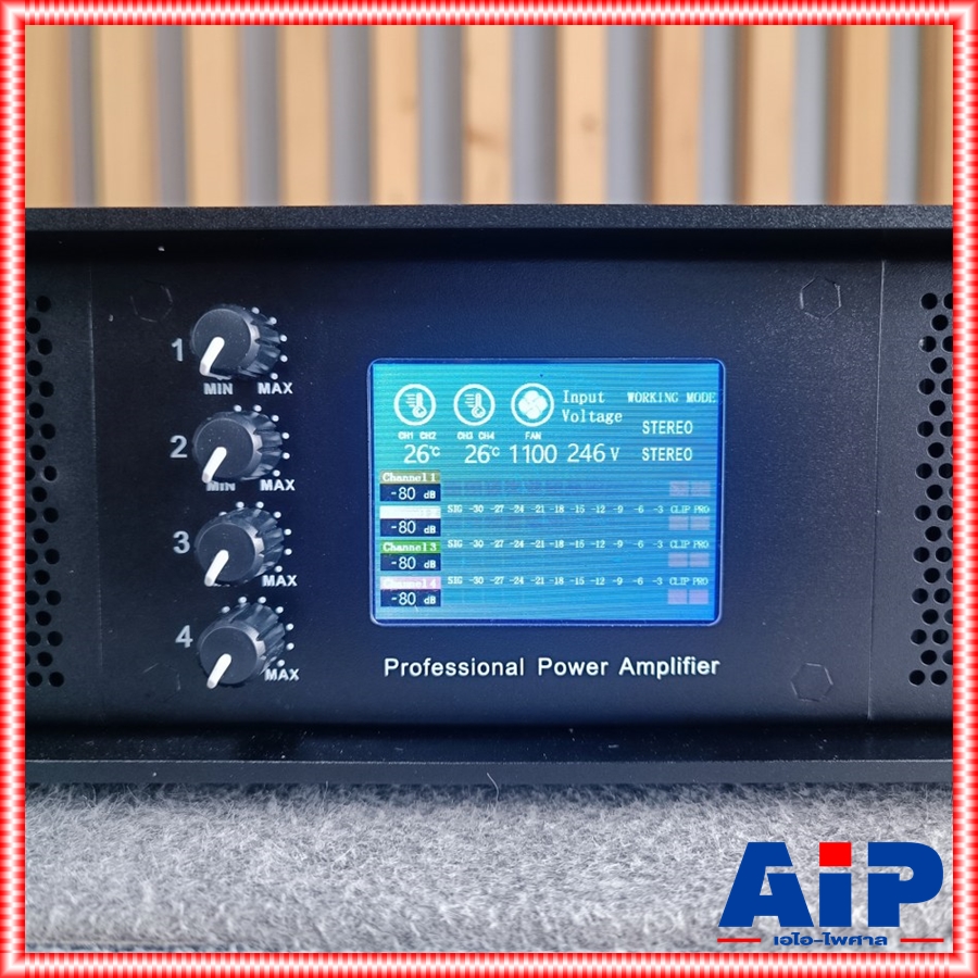 *มีจอ* PROEUROTECH 4600Q *รุ่นใหม่มีจอ* POWERAMP4CH โปรยูโรเทค แอมป์ขยาย 4 ช่อง 600 วัตต์ 4600 Q 4600Q เอไอ-ไพศาล