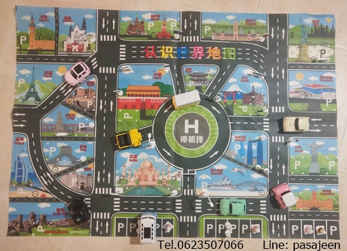 ชุดป้ายเครื่องหมายจราจร แผ่นผังเมือง (สองภาษา)