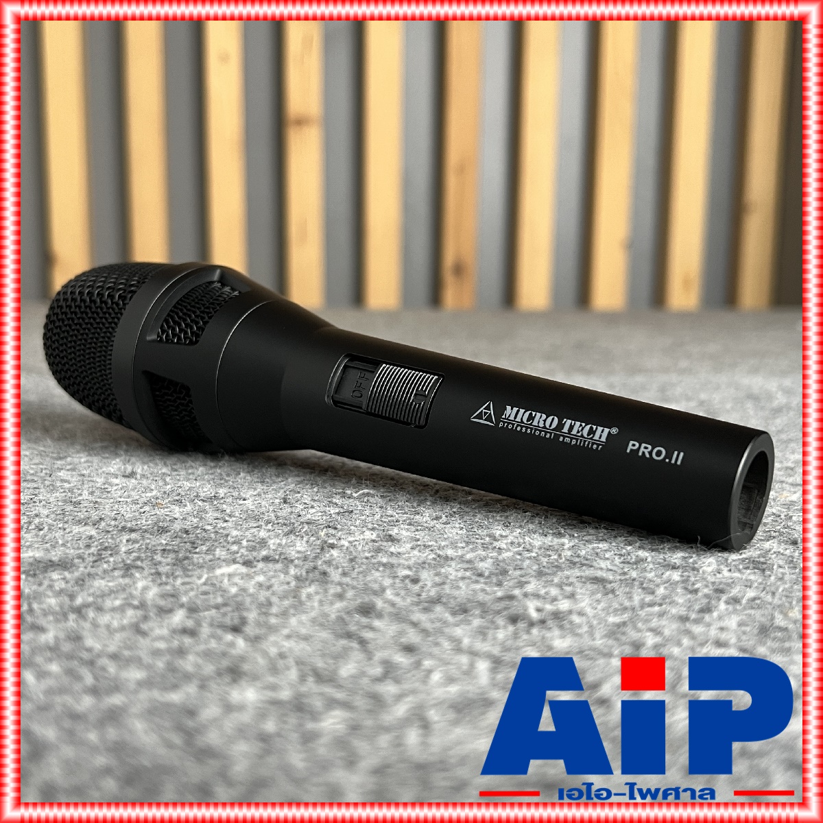 สีดำ MICROTECH PRO.II ไมค์สาย ไมค์โครโฟน พร้อมสาย5เมตร MICRO TECH PRO II ไมโครเทค ไมค์คาราโอเกะ ไมค์ ไมค์ร้องเพลง MICCROPHONE เอไอ-ไพศาล