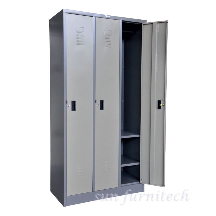 ตู้ล็อกเกอร์, ตู้ล็อกเกอร์ 3 ประตู, ตู้ล็อกเกอร์ 3 ช่อง ยี่ห้อ Elegant รุ่น LK 03