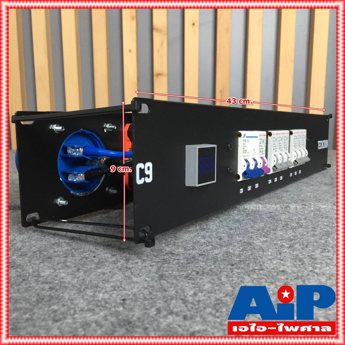 TECHCRON C9 / VERACK.32B 2U ชุดโหลดไฟ ชุดจ่ายไฟ AC 32A ชุดโหลดไฟใช้งานกับเพาเวอร์แอมป์ สินค้าโรงงาน MEGATECH