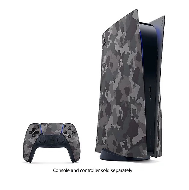 PS5™ Console Covers - Gray Camouflage