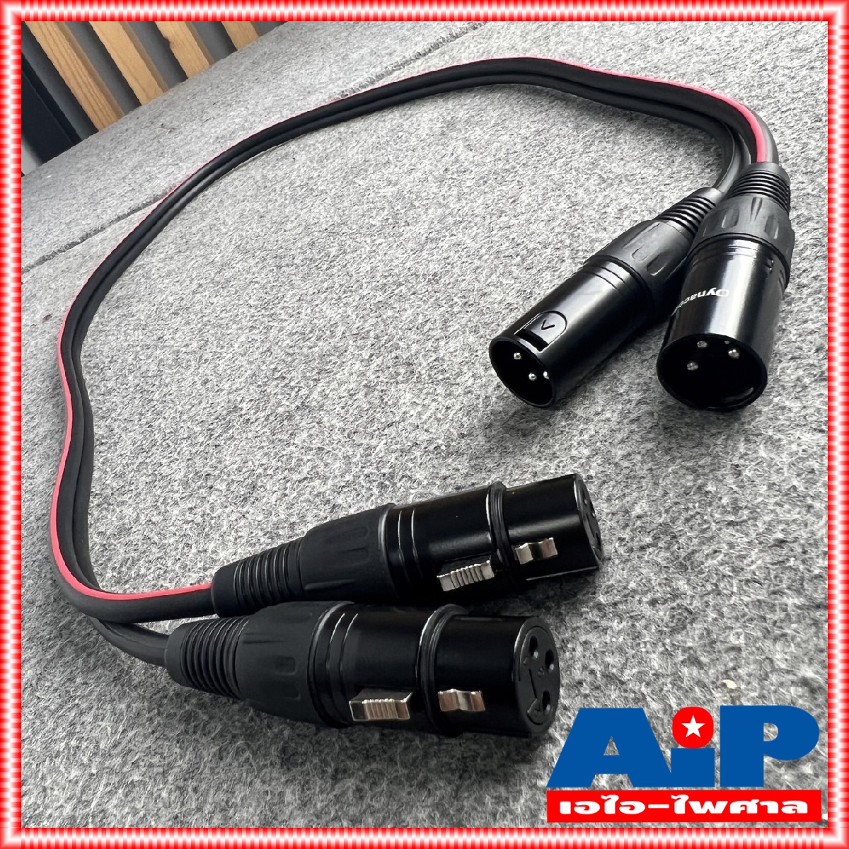 1เมตร DYNACOM สายP.CANNON-J.CANNONข้างละ2หัว 1M J2049-6 สายดำ สายสัญญาณเสียง XLR Male To XLR Female (ผู้เมีย) Mic Cable ยาว 1 เมตรXLR-XLR ผู้เมียคู่ XLRจะมีสีเงินและสีดำขึ้นกับล็อตการผลิต