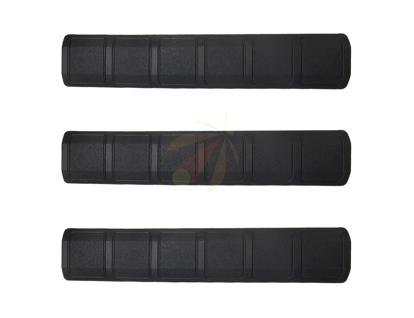 KeyMod Rail Covers / Panel Soft Rubber Textured Anti Slip 6.25" Black