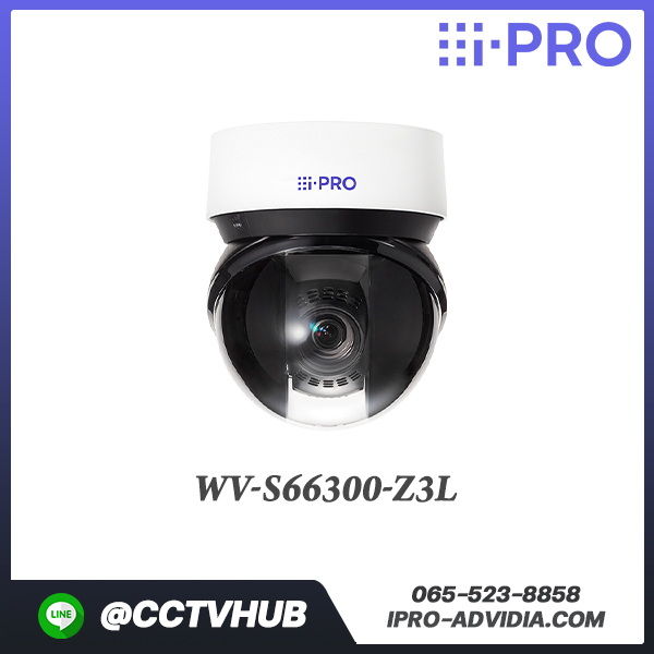 กล้อง PTZ i-PRO รุ่น WV-S66300-Z3L 2MP(1080p) IR Outdoor PTZ Network Camera with 32x Optical Zoom Lens