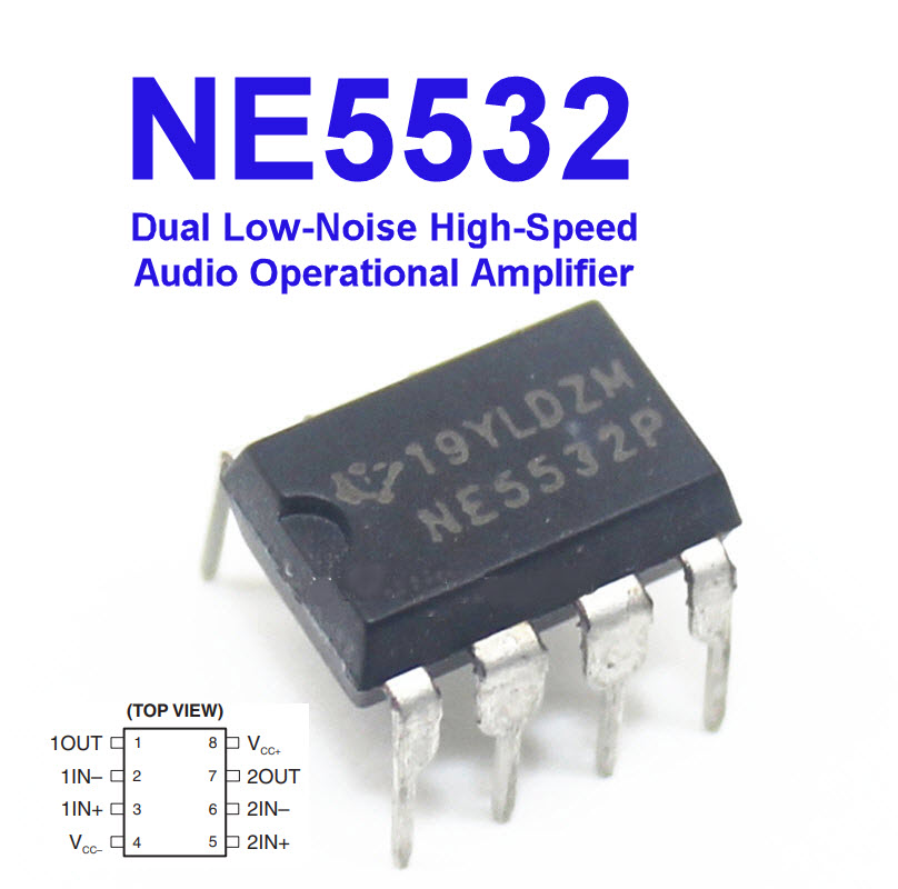 NE5532 Dual Low-Noise High-Speed Audio Operational Amplifier