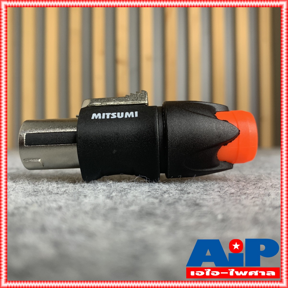 MITSUMI 911S06EX SPEAKON สีส้ม เสริมเหล็ก ราคาต่อ1ตัว ปลั๊กลำโพง หัวspeakon สเปคคอนตัวผู้ สเปคคอน สเปคค่อนลำโพง สเปคค่อน เอไอ-ไพศาล
