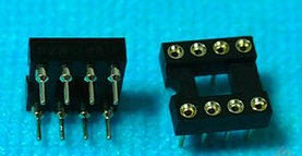DIP8 (IC Socket Machined Pins 8Pins, 2.54mm Dip Solder Type)