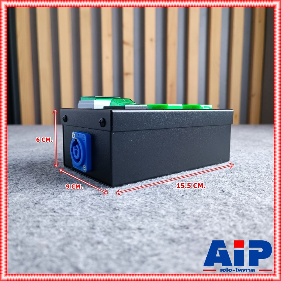 TECHCRON BOX-4VA ปลั๊กเขียว จอเขียว บล็อกปลั๊กไฟ กล่องปลั๊กไฟ วัสดุทำจากเหล็ก มีหน้าจอแสดงผล โวลท์ แอมป์ กล่องปลั๊กพ่วง 4 ช่อง แถมฟรี ปลั๊กเพาเวอร์คอน BOX 4 VA BOX4VA เอไอ-ไพศาล