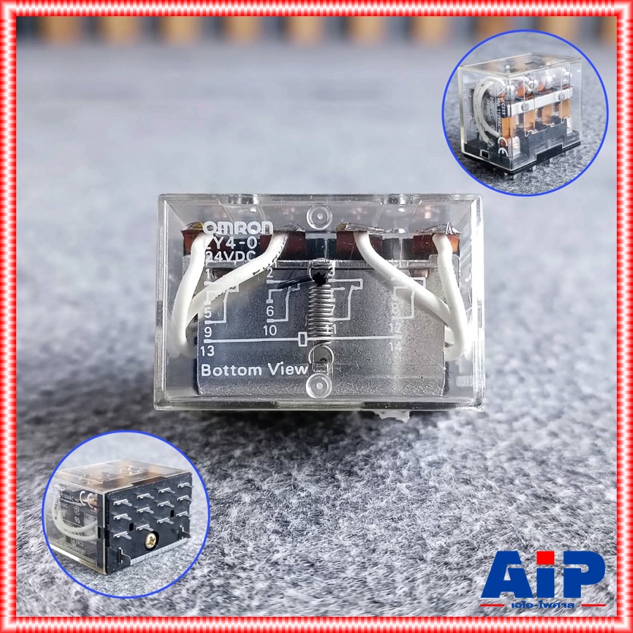ของแท้ ลดล้างสต็อค OMRON LY4 24VDC 4C 10A รีเลย์ Power Relay LY-4 LY 4 รีเลย์ โอมรอน เอไอ-ไพศาล