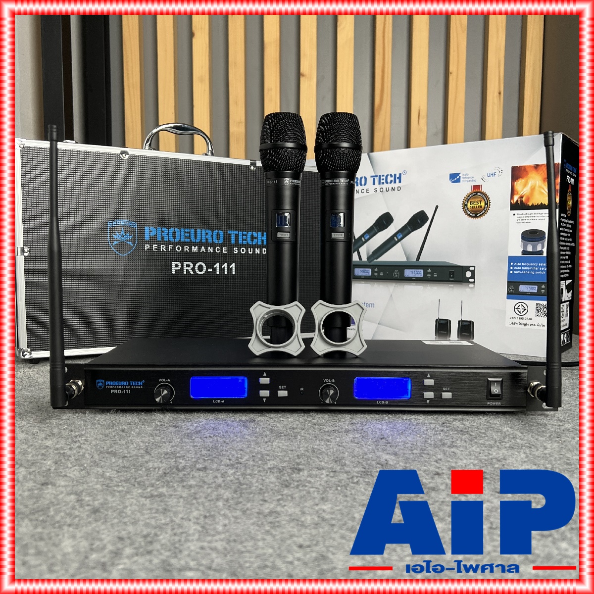 ความถี่ใหม่ กสทช PROEUROTECH PRO111 ไมค์ลอยมือถือคู่UHF มีกระเป๋า ไมค์ลอยคู่ ไมค์คาราโอเกะ PRO EUROTECH PRO 111 แถม อุปกรณ์ย้ายเสา กระเป๋าเก็บไมค์ PRO-111 โปรยูโรเทค ยูโรเทค เอไอ-ไพศาล