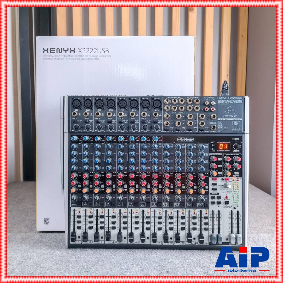 BEHRINGER XENYX-X2222USB mixer เครื่องผสมสัญญาณเสียง มิกเซอร์ แบบอนาล็อค XENYX X2222USB XENYXX2222USB เอไอ-ไพศาล