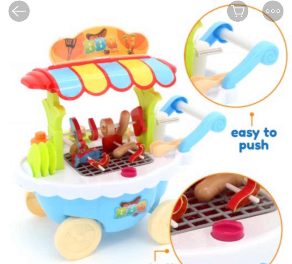 RX1800-24 ของเล่นรถเข็นบาร์บีคิว มีเสียงไฟ (ของหมด)