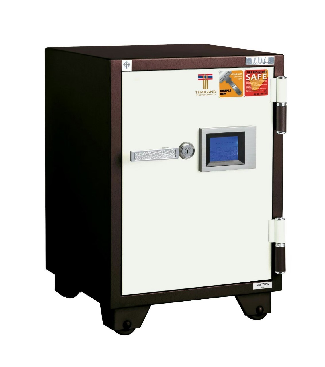 ตู้เซฟระบบดิจิตอล จอสัมผัส น้ำหนัก 110 กก. 1 กุญแจ 1 รหัส Taiyo รุ่น DTS 675 K1D