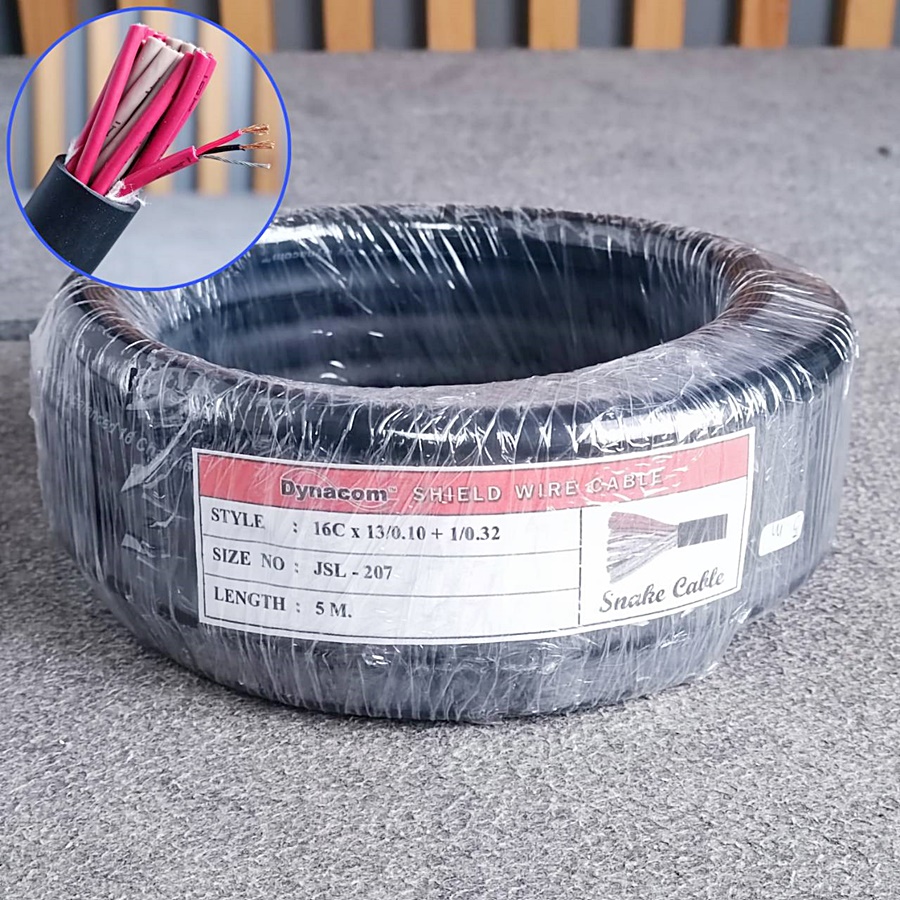 ขด5เมตร DYNACOM JSL-207 สายมัลติคอร์ 16คอร์ สายสัญญาณเสียง สาย16คอร์ JSL207 JSL 207 Multicore Cable เอไอ-ไพศาล