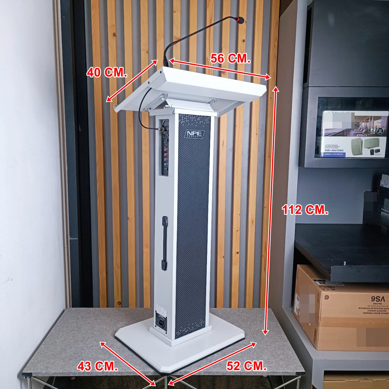 NPE PD-206M PODIUM AMPLIFIER ใช้สำหรับการประชุม บรรยาย พร้อมลำโพงในตัว PD206M PD 206 M เอไอ-ไพศาล