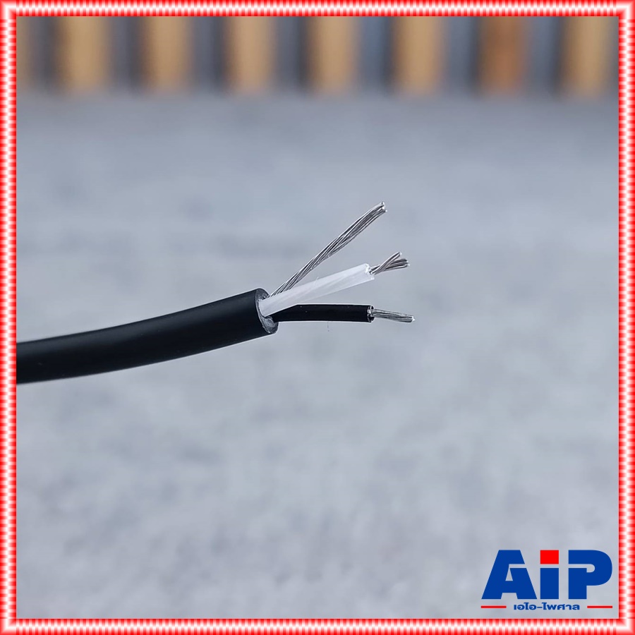 ขด100เมตร สายชีลด์ST Amphenol APH-AWIR022 4.5mm สายสีดำ สายชีลด์สเตอริโอ สายชีลด์4.5mm. เอไอ-ไพศาล