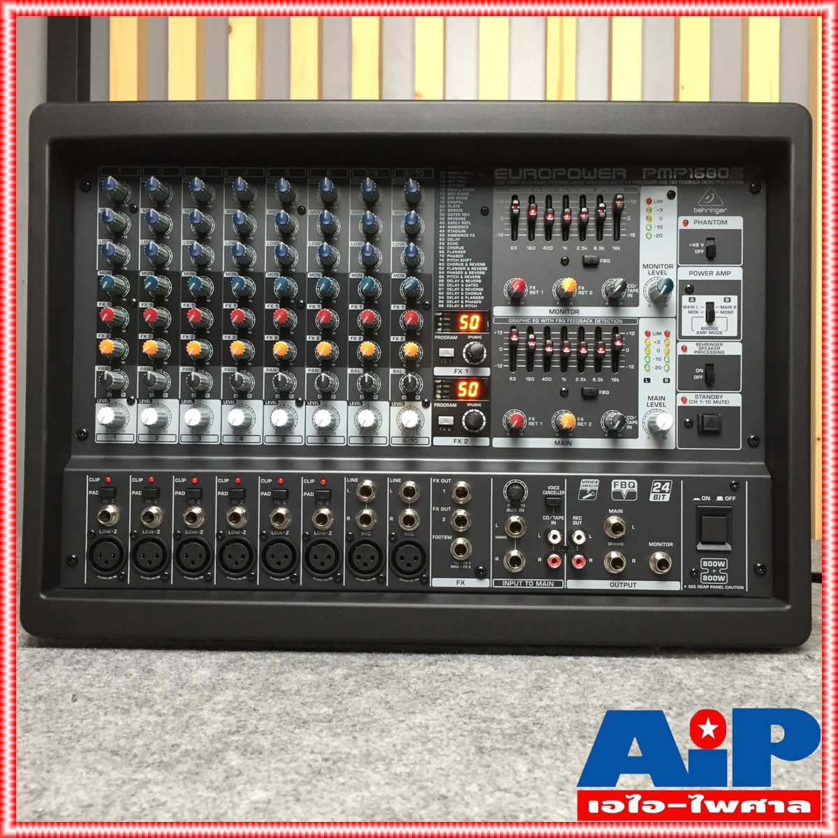 BEHRINGER PMP-1680S powermixer เพาเวอร์มิกเซอร์ 10 ช่อง 2x300วัตต์ 8 โอห์ม EQ 2x7 ช่อง PMP 1680 S PMP 1680S PMP1680S +++