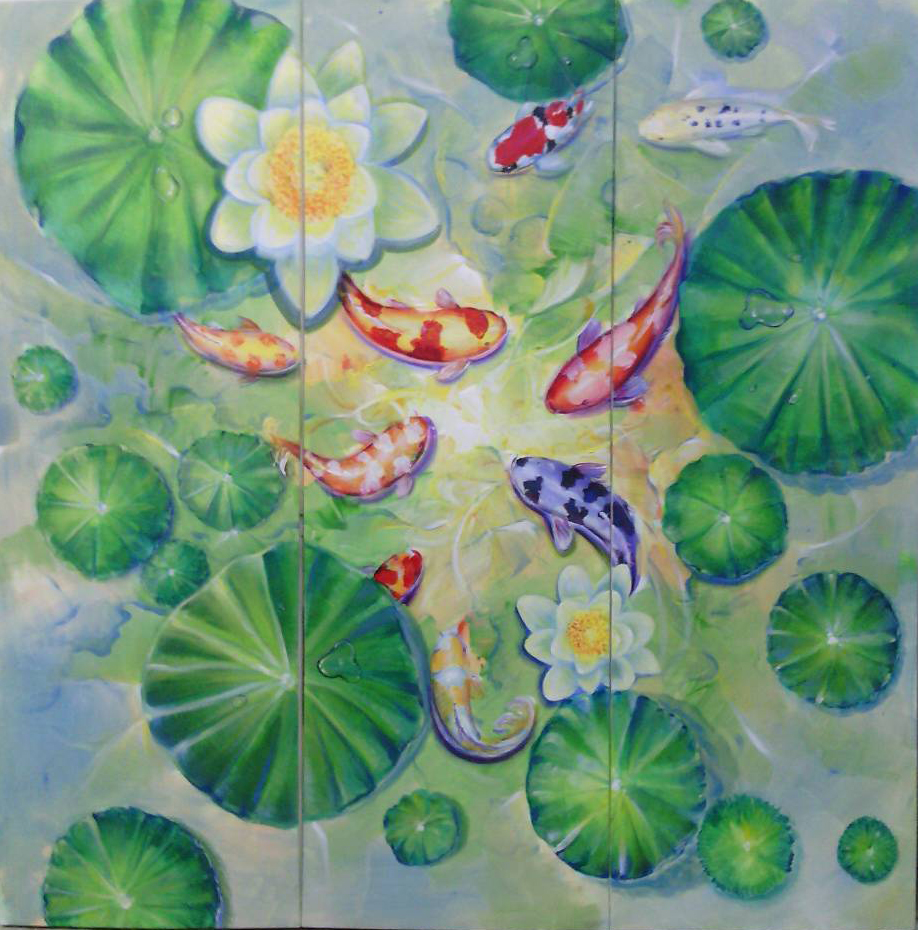 ภาพวาดปลาค๊าฟภาพสี ติดบ้าน