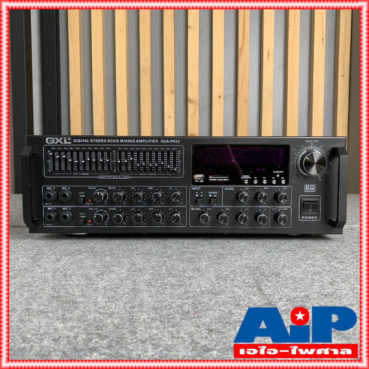 GXL GLA-9933 แอมป์ มี USB บูลทูธ GLA 9933 แอมป์ขยายเสียง แอมป์ GLA9933 แอมป์เครื่องเสียง เครื่องขยายเสียง แอมป์คาราโอเกะ