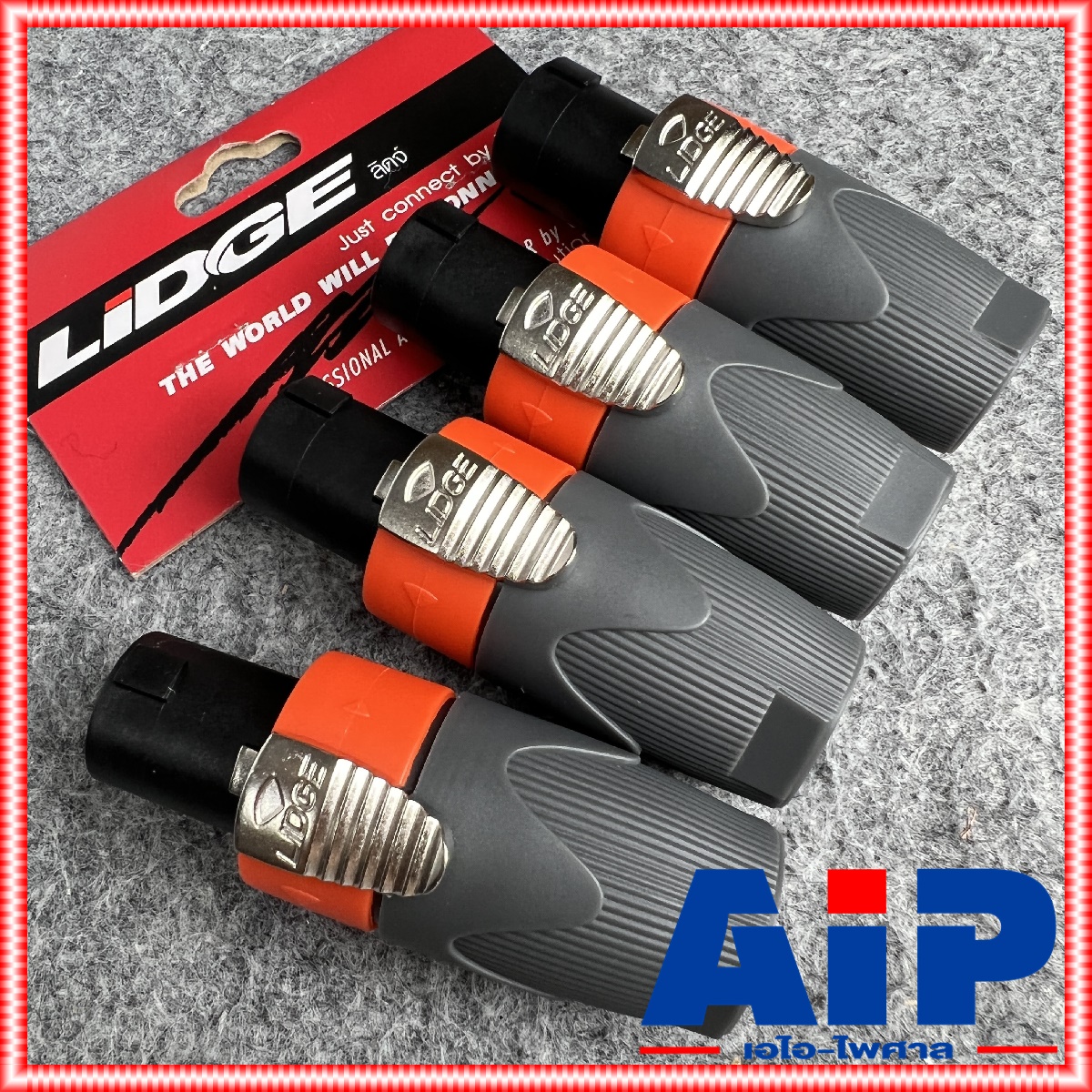 แพ็ค4ตัว Lidge YM-122A speakon สีส้ม สเปคคอน ตัวผู้ แจ็คสเปคคอน YM 122 A สเปคคอนตัวผู้ สเปคคอนตู้ลำโพง YM122 เอไอ-ไพศาล
