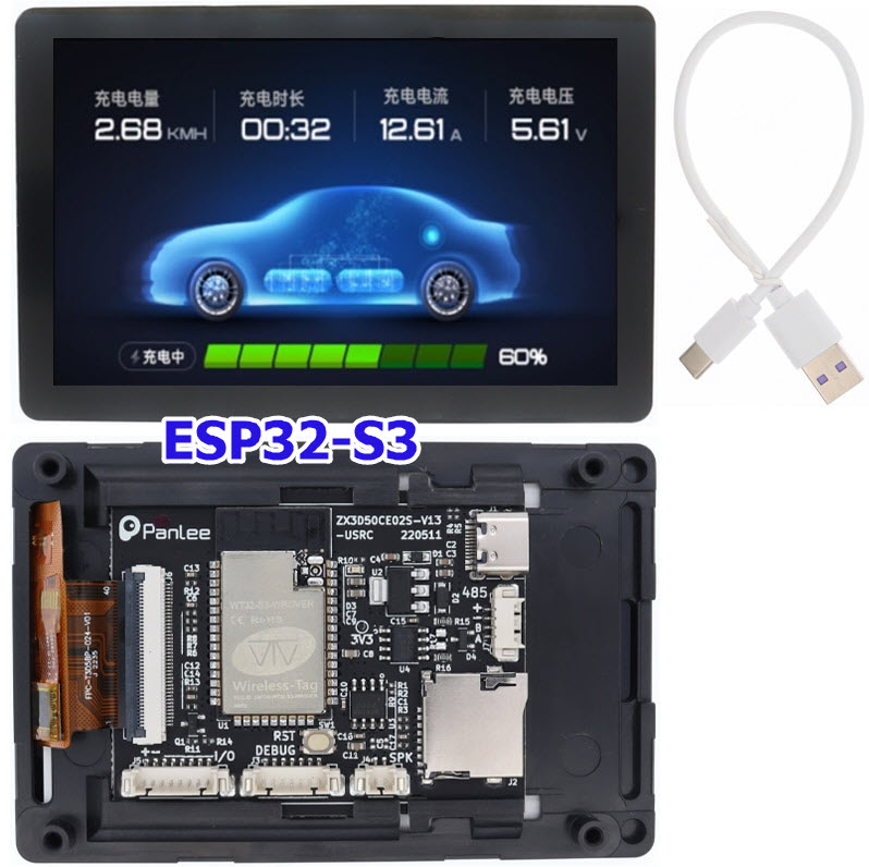 ESP32-S3 Development Board - WT32-SC01 PLUS With 3.5 inch 320X480 Capacitive Multi-Touch LCD Screen Built-In Bluetooth Wifi