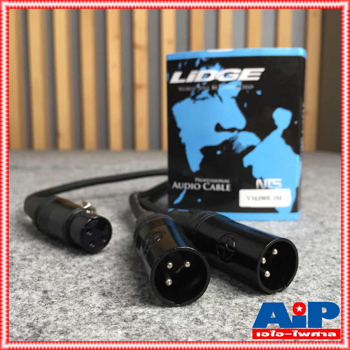 1เมตร LIDGE YM-390E สาย CANNON ตัวเมีย CANNON ตัวผู้ x2 ต่อY YM390 E YM 390 สายสัญญาณ เสียง แจ็ค สายY เอไอ-ไพศาล