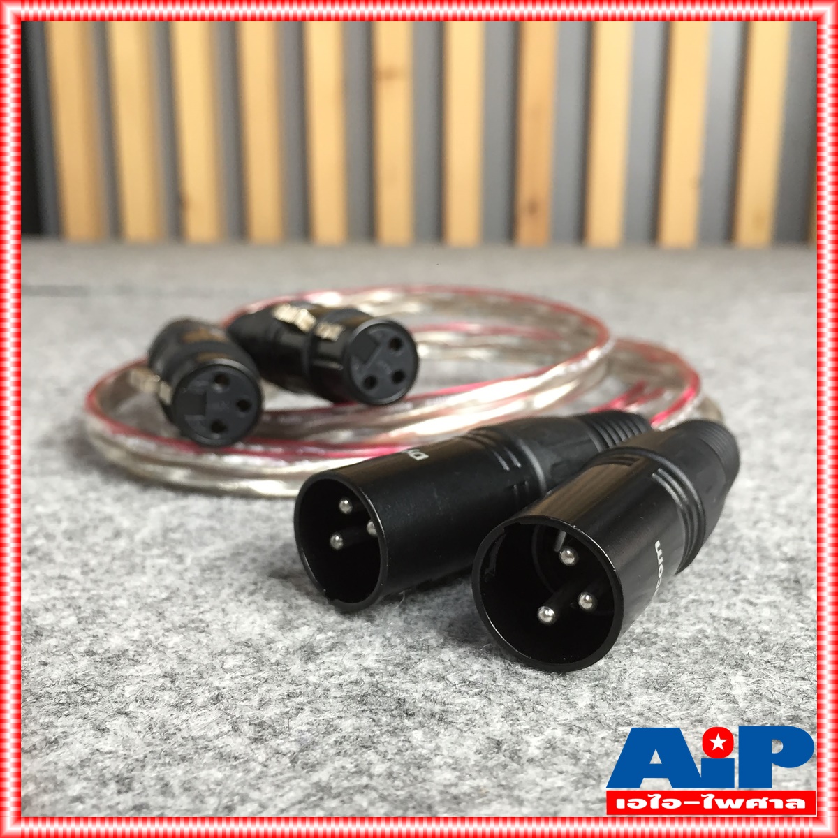 1.5เมตร DYNACOM สายP.CANNON-J.CANNONข้างละ2หัว 1.5M J2049 สายใส สายสัญญาณเสียง XLR-XLR ผู้เมีย คู่ยาว 1.5เมตร XLRจะมีสีเงินและสีดำขึ้นกับล็อตการผลิต