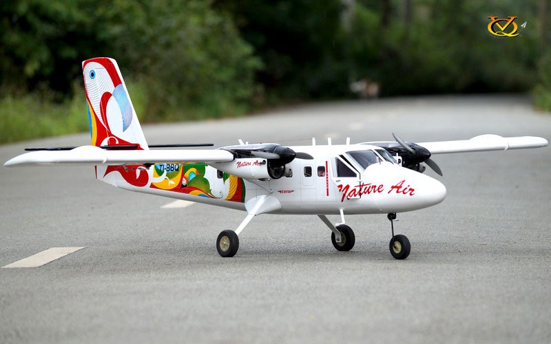 เครื่องบินน้ำมัน/ไฟฟ้า DHC-6 Twin Otter Swiss Version ตัวลำไม้ สำหรับเครื่อง .32 (ตัวลำเปล่าไม่รวมเครื่องยนต์)