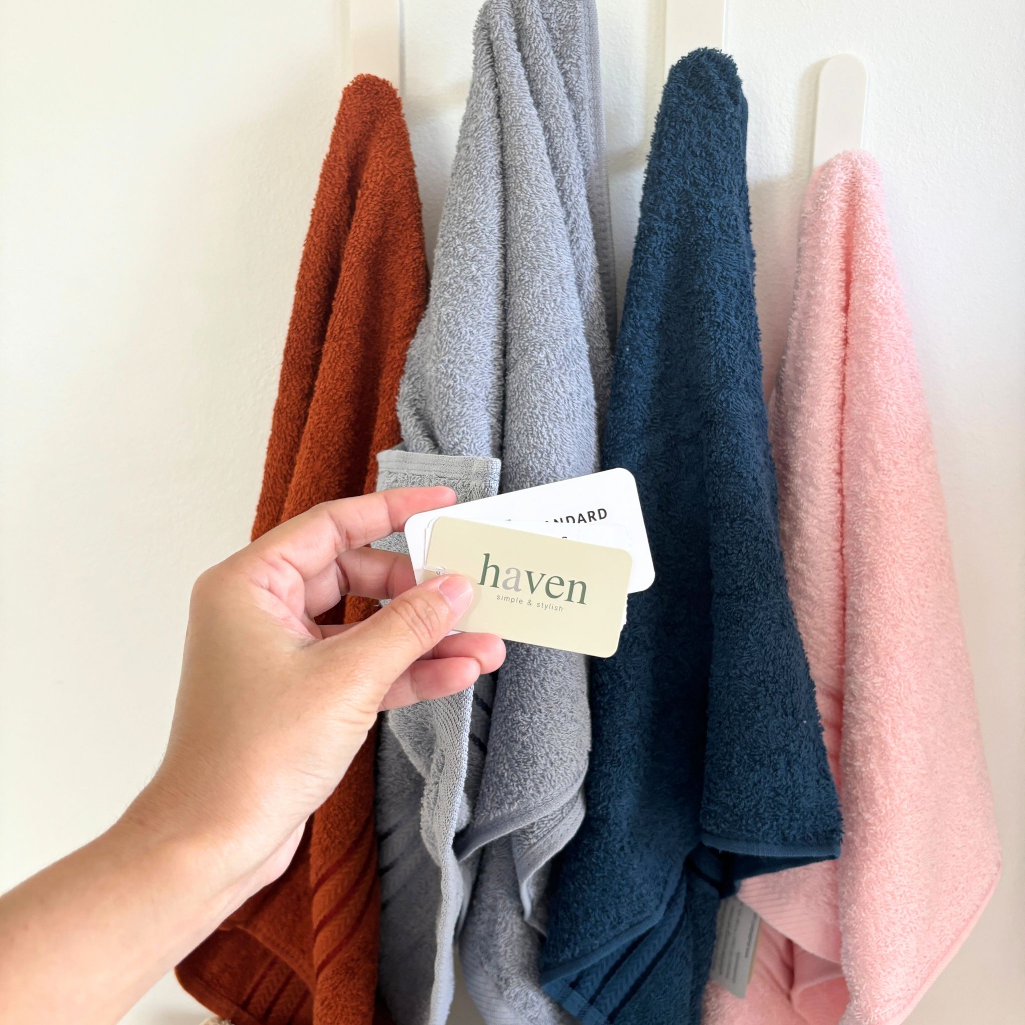 🍀HAVEN Towel SILVER SOFT Cotton 100% ผ้าเช็ดผม ผ้าขนหนู ผ้าคอตตอน 100% ขนาด 16 x 32 นิ้ว HAVEN แท้💯SILVER SOFT