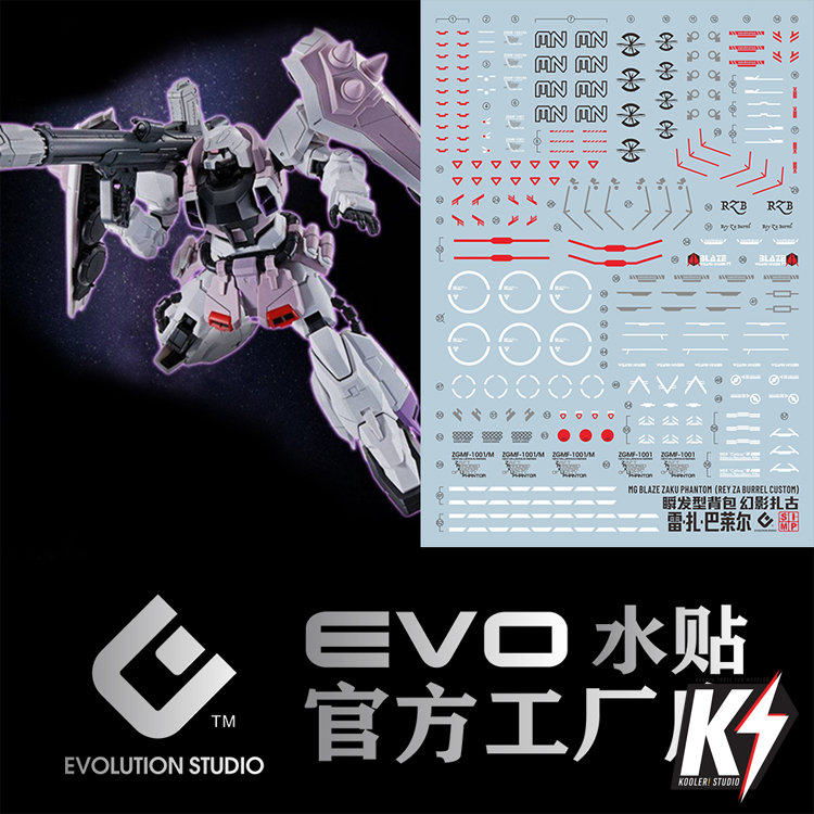 Waterdecal EVO MG Phantom Zaku #ดีคอลน้ำสำหรับติดกันพลา