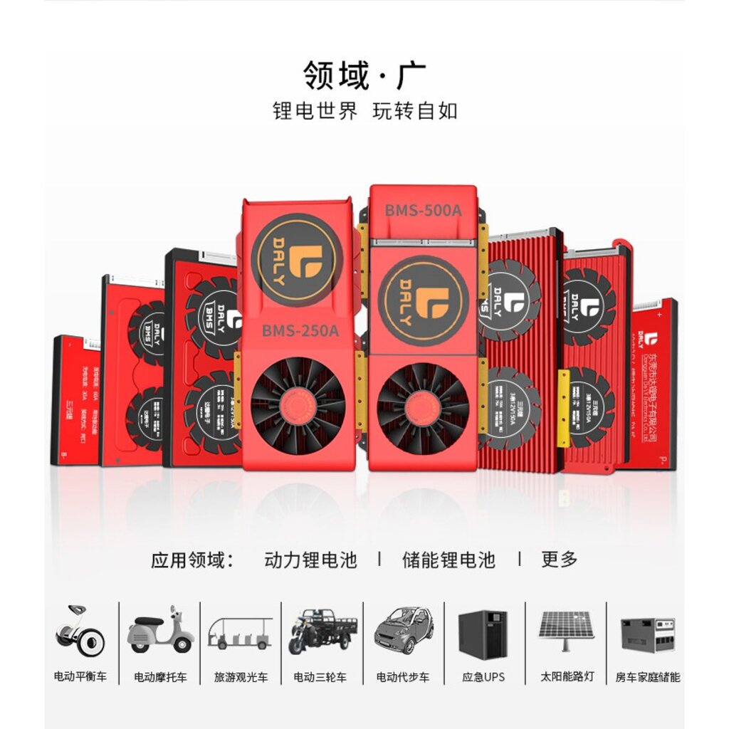 โล๊ะราคาพิเศษ 100A BMS Daly LifePo4 4S สำหรับป้องกันแบตเตอรี่ Lithium phosphate รุ่น 100A