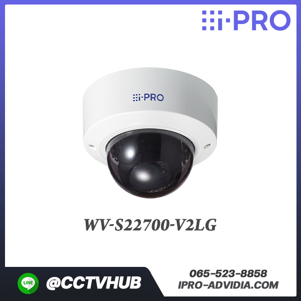 กล้องทรงโดม i-PRO รุ่น WV-S22700-V2LG S-series High resolution Network camera with AI engine