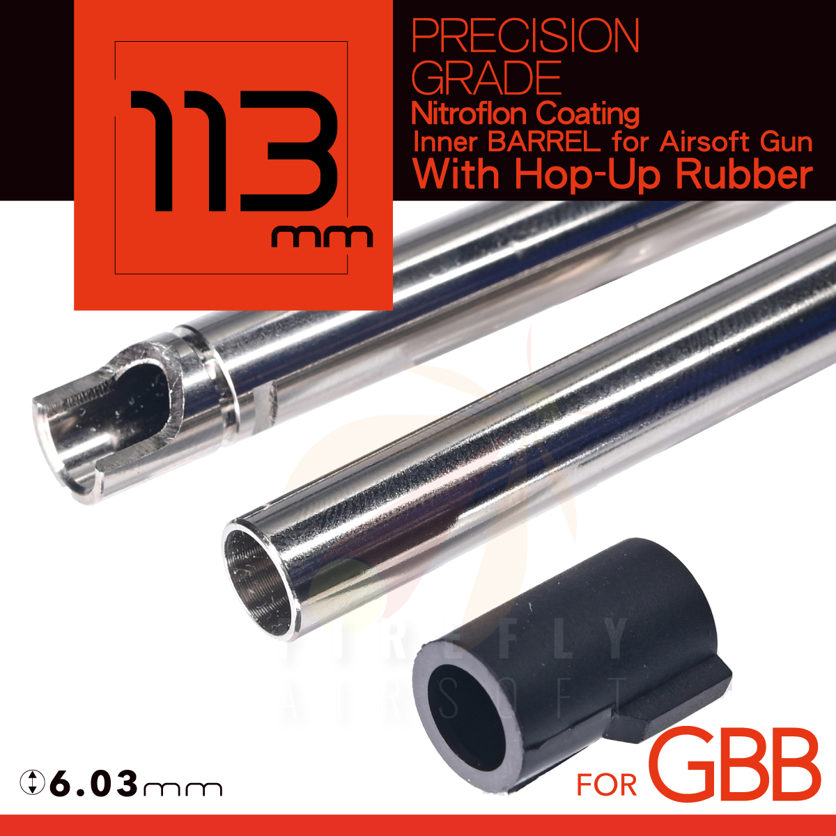 UNICORN 113mm Nitroflon Coating 6.03MM Ultimate Precision Inner Barrel For GBB