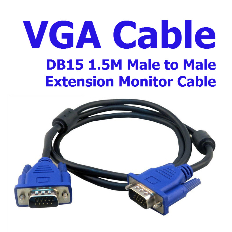 สายต่อจอVGA Monitorสายต่อจอคอมพิวเตอร์ สายVGA MaleTo Male 15pin 1.5M