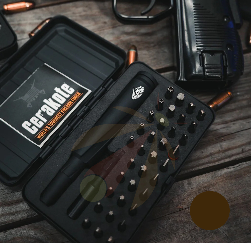 GUN POWER TOOL 37PC .50 CALIBER STANDARD SCREWDRIVER SET - Dark Earth