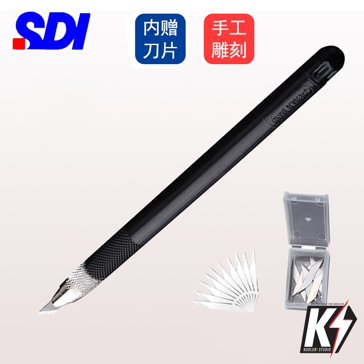 SDI 5491 มีดอาร์ตไนท์ ใบมีด 30 องศา พร้อมใบมีด 10 ใบ #มีดแกะสลัก มีดโมเดล มีดคัตเตอร์ Art knife