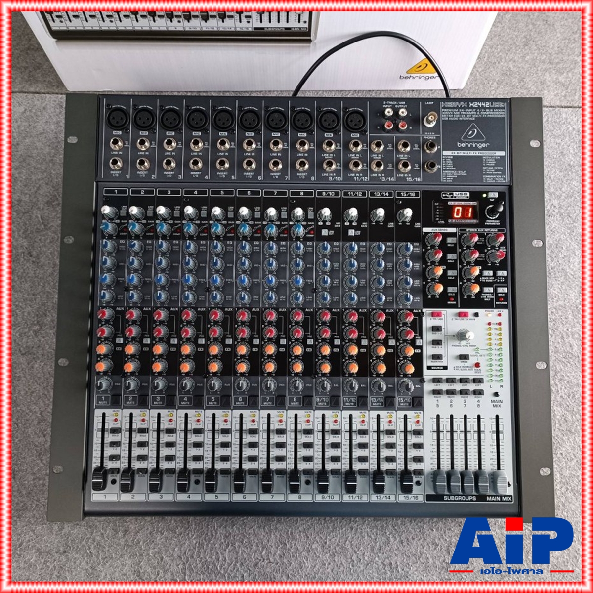 BEHRINGER XENYX-X2442USB mixer มิกเซอร์ BEHRINGER XENYX X2442FX Mixer เครื่องผสมสัญญาณเสียง มิกเซอร์ แบบอนาล็อค Behringer Xenyx X2442FX +++ เอไอ-ไพศาล