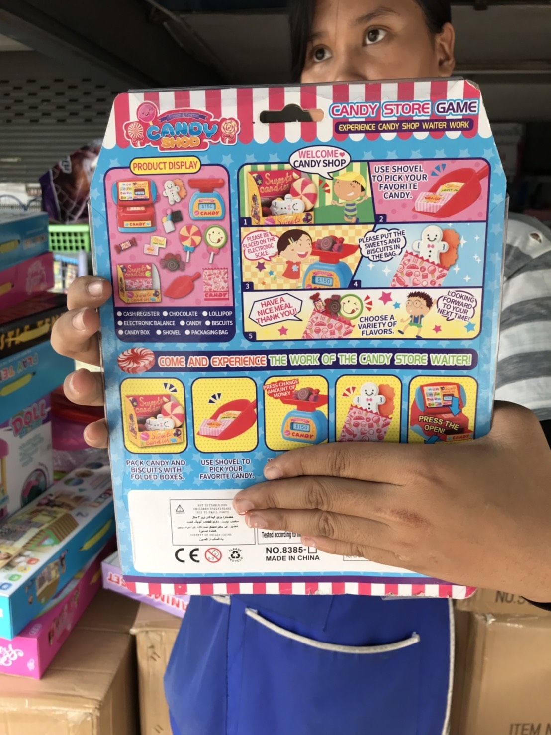 8385 ของเล่นเด็กแคชเชียร์พร้อมขนมแผง