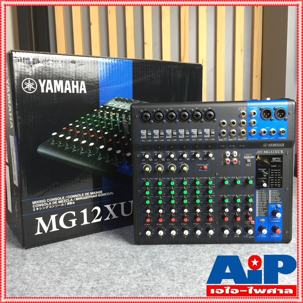 YAMAHA MG-12XUK MIXER วอลลุ่มหมุน มิกซ์ มิกเซอร์ MG12XUK MG 12 XUK เครื่องเสียง เครื่องปรับแต่งเสียง MIX เอไอ-ไพศาล +++