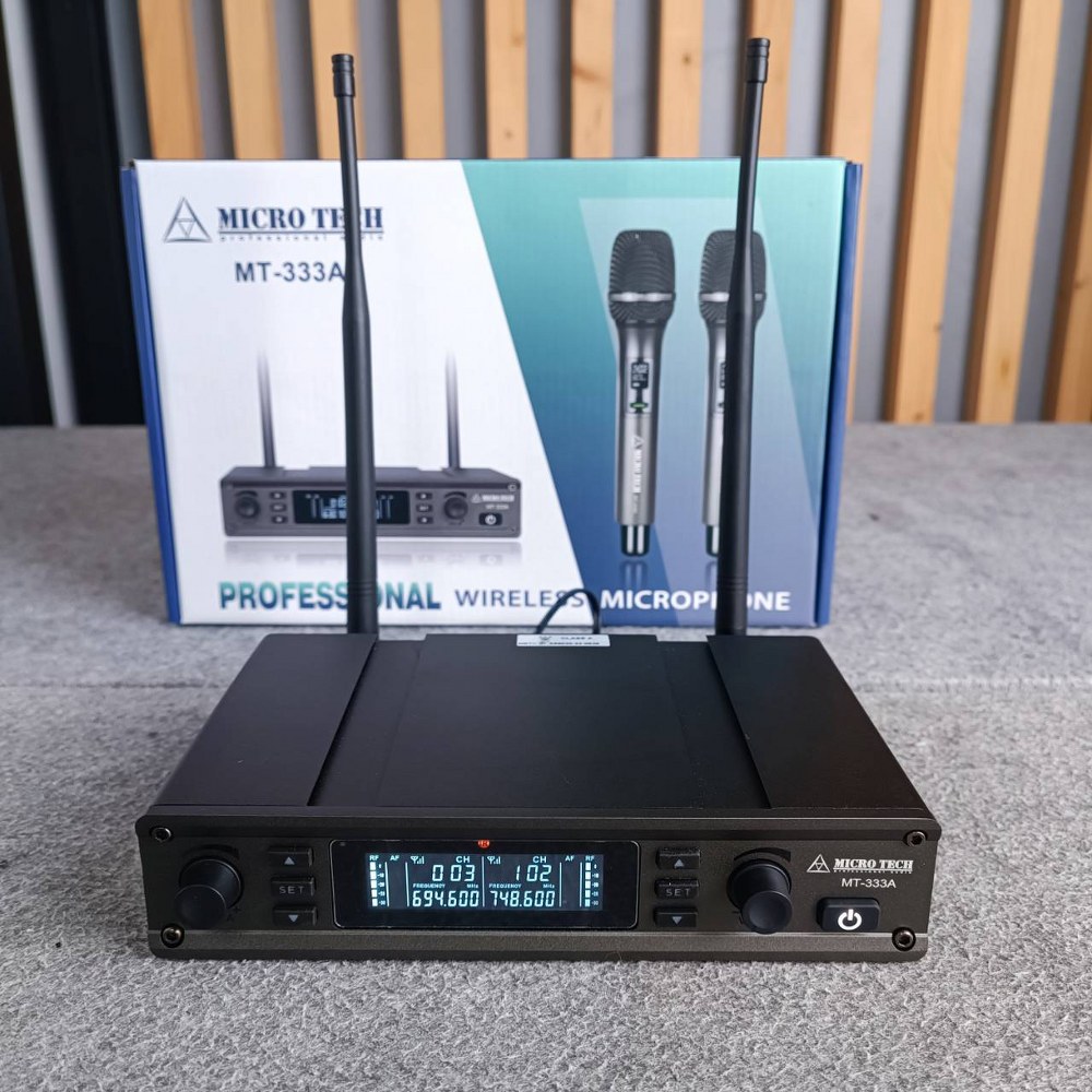 ไมค์2ด้าม MICROTECH MT-333A ไมค์ลอย ถือคู่ UHF MT 333A MT333A ไมค์ลอยมือถือคู่UHF ไมโครโฟนแบบไร้สาย เอไอ-ไพศาล