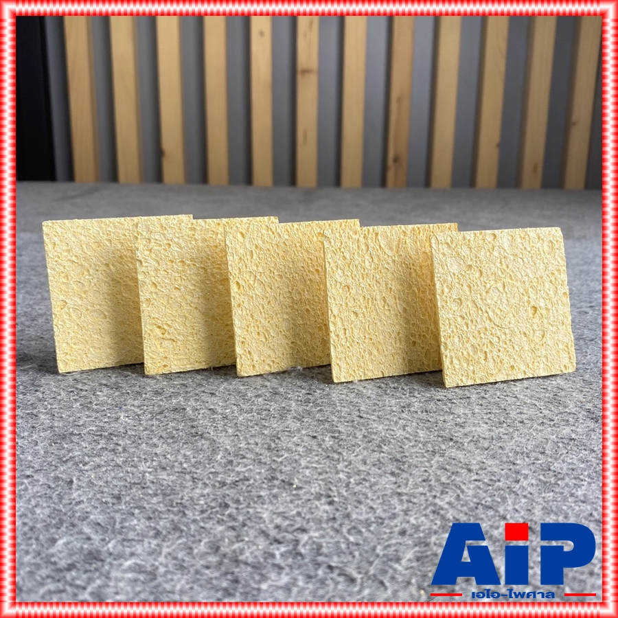 แพ็ค5อัน ฟองน้ำทำความสะอาดปลายหัวแร้งบัดกรี สี่เหลี่ยม แพ็คละ 5 ชิ้น ขนาด 65 x 65 mm. OL-SP-SQ ฟองน้ำ เช็ดปลายหัวแร้ง เอไอ-ไพศาล