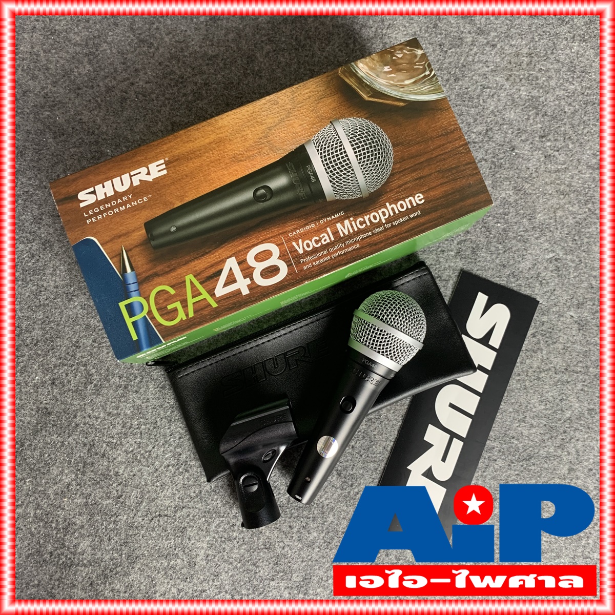 SHURE แท้ รุ่น PGA48-LC *แท้มหาจักร* PGA48 PGA-48 Dynamic Microphone +++ ชัวร์ ไมค์ ไมค์สาย ไมค์ร้อง