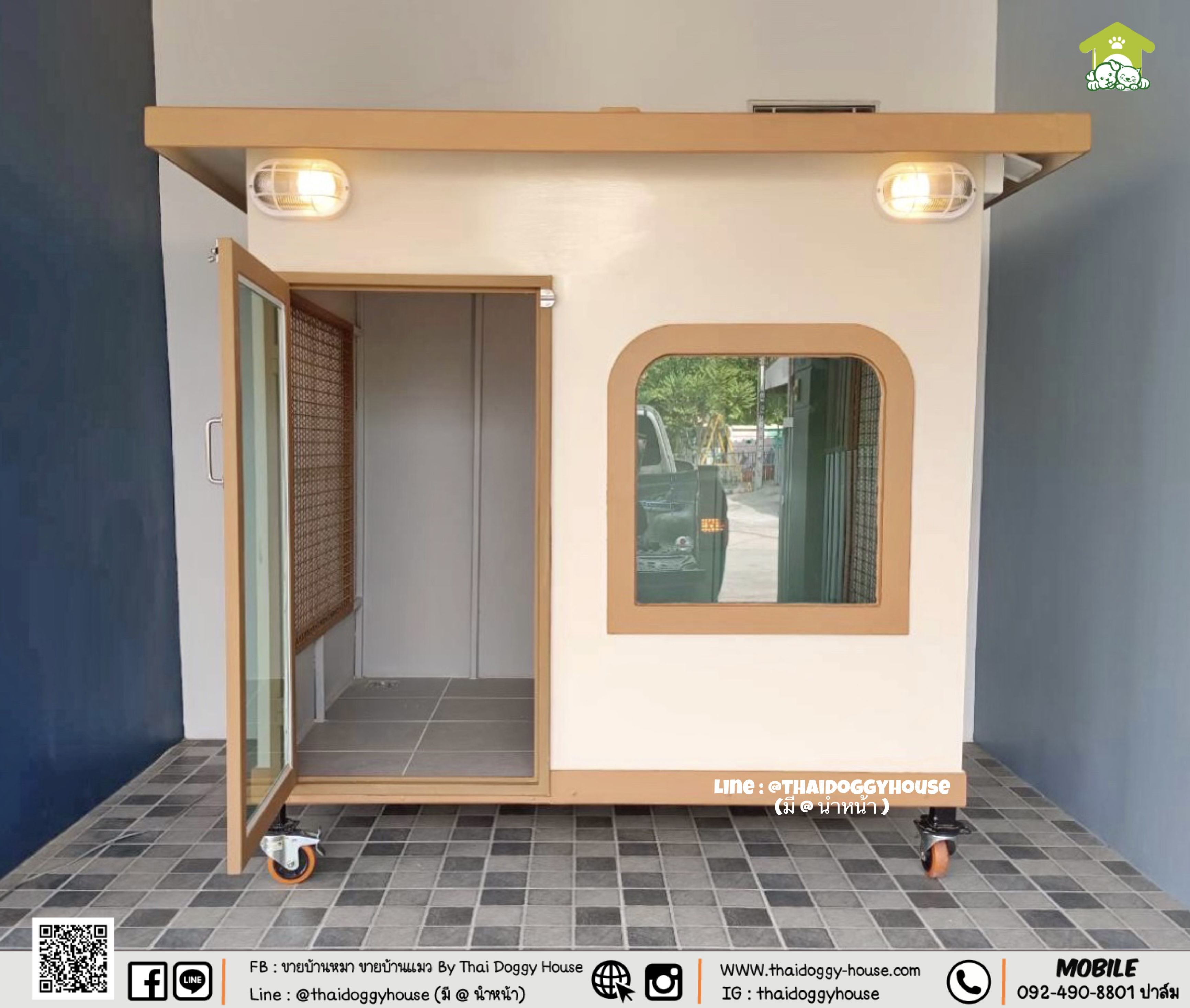 บ้านหมา บ้านแมว " 𝐓𝐇𝐀𝐈 𝐃𝐎𝐆𝐆𝐘 𝐇𝐎𝐔𝐒𝐄 " 🐕🦺🐈 แบบใหม่ล่าสุดของทางร้าน ดีไซน์ทันสมัย ให้ความรู้สึกเรียบหรู สวยงาม