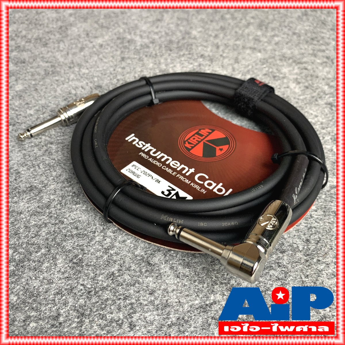 สายกีต้าร์ 3เมตร KIRLIN IPCC-202PN BK สายไมค์ หัวท้าย สายสัญญาณ สำเร็จรูป IPCC202PN IPCC 202 PN เอไอ-ไพศาล