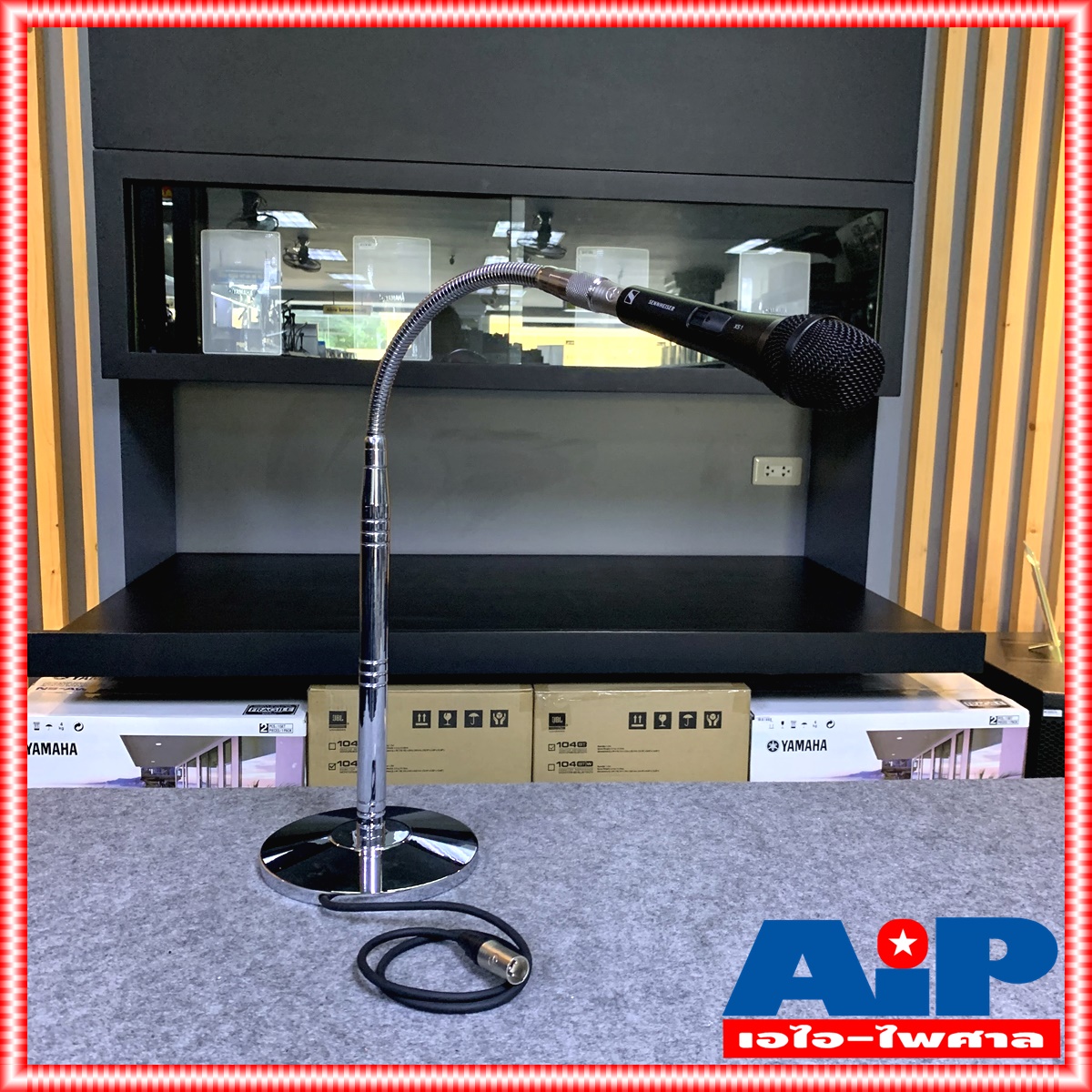 (ไม่รวมไมค์) ขาตั้งไมค์พิธีสงฆ์ชุบ ตัวใหญ่ ขาตั้งไมค์ ขาตั้งไมโครโฟน โครเมี่ยม พิธีสงฆ์ สำหรับพระ งานพุทธบูชา มีสายไมค์ติดตั้งอยุ่ภายใน พร้อมใช้งาน เอไอ-ไพศาล