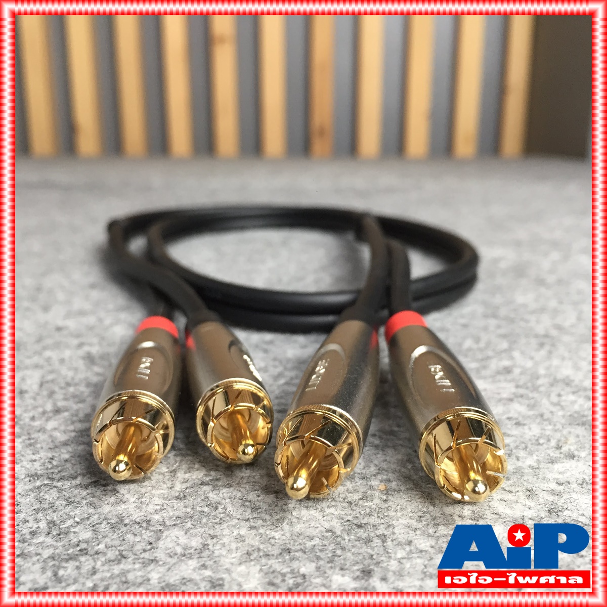 ยาว1เมตร สายRCA4หัว LIDGE YM387B สายสัญญาณ RCA2หัว ออก RCA 2หัว รุ่น YM 387 B สายสัญญาณเสียง RCA x2 - RCA x2